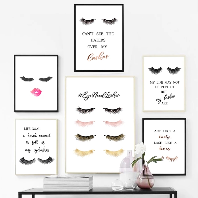 Eyelash Extension Quotes - Moda Kirpik Uzantıları Tırnak Posterler Kız