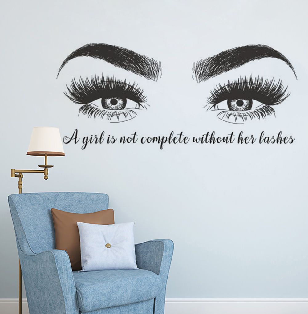 Kirpik Kaşları Vinil Duvar Sti - Eyelash Extension Quotes incelemesi ve fiyatı